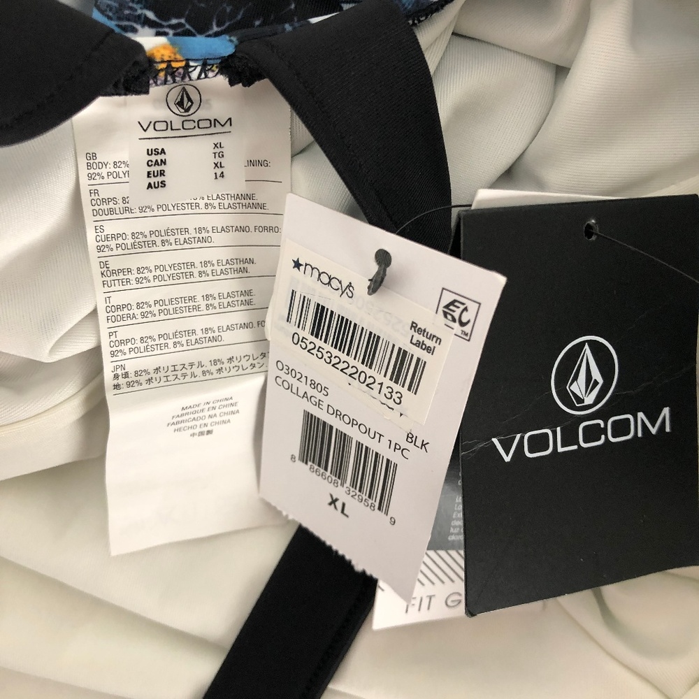 Volcom Collage Dropout Plunging One Piece XL - Picture 7 of 8